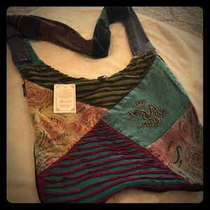 Unique sling crossbody bag.